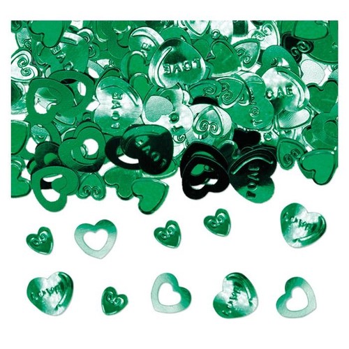 Coriandoli cuore verde 15gr - coriandoli,
