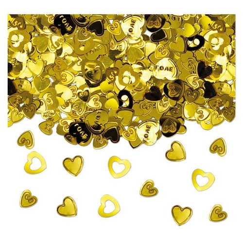 Coriandoli cuore oro 15gr - cuore,
