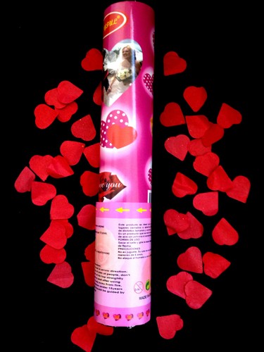 Tubo sparacoriandoli cuori - sparacoriandoli,