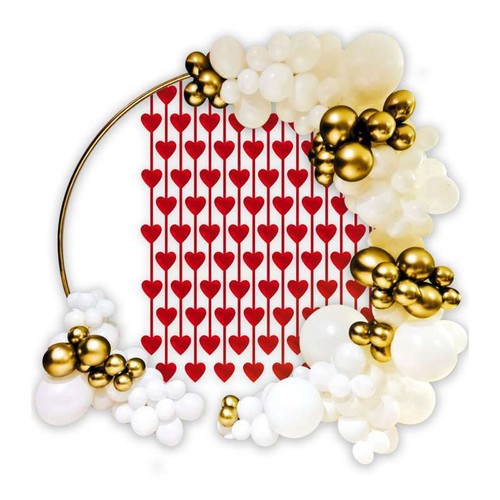 Backdrop foil cuori rosso - backdrop,